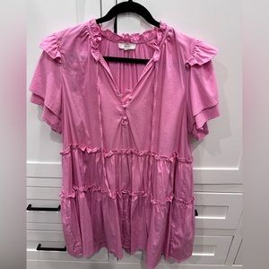 Pink knee length casual dress